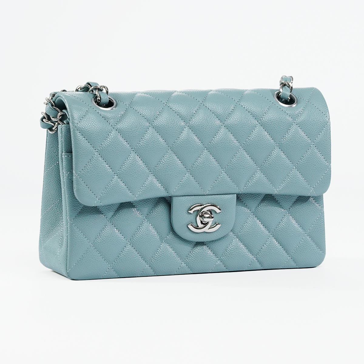 Small Double Flap Pale Blue