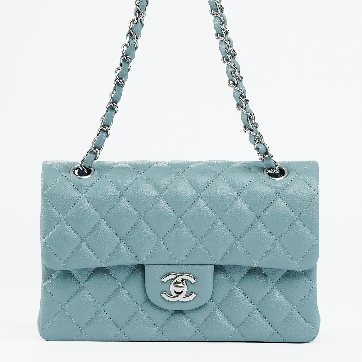 Small Double Flap Pale Blue
