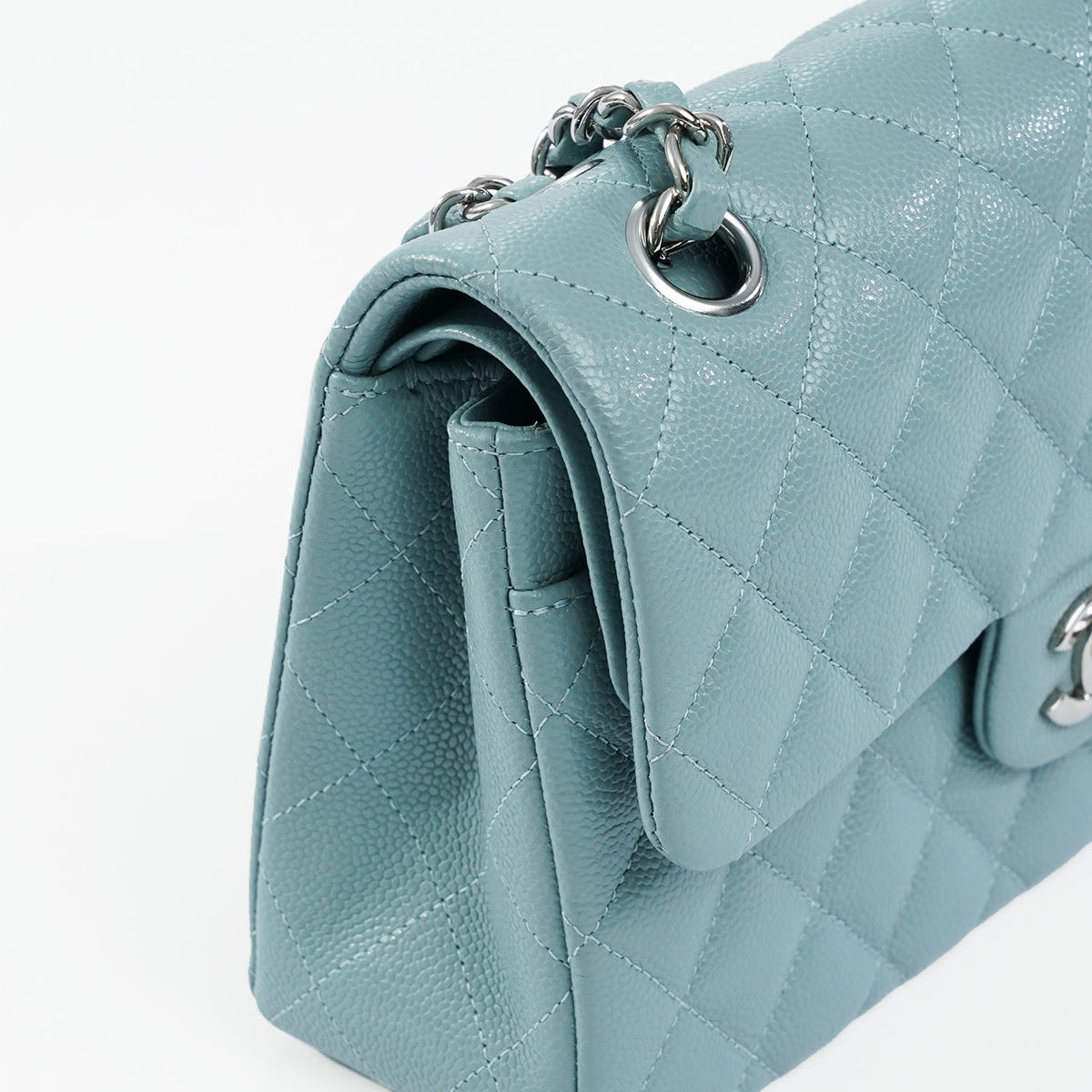 Small Double Flap Pale Blue