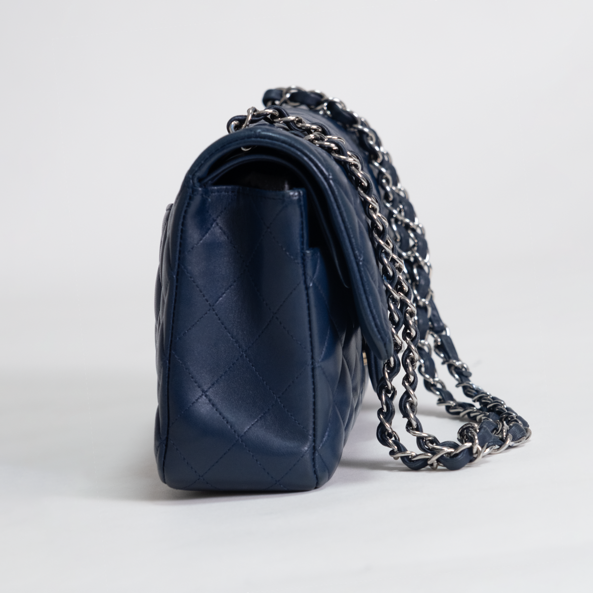 Classic Double Flap Medium Navy