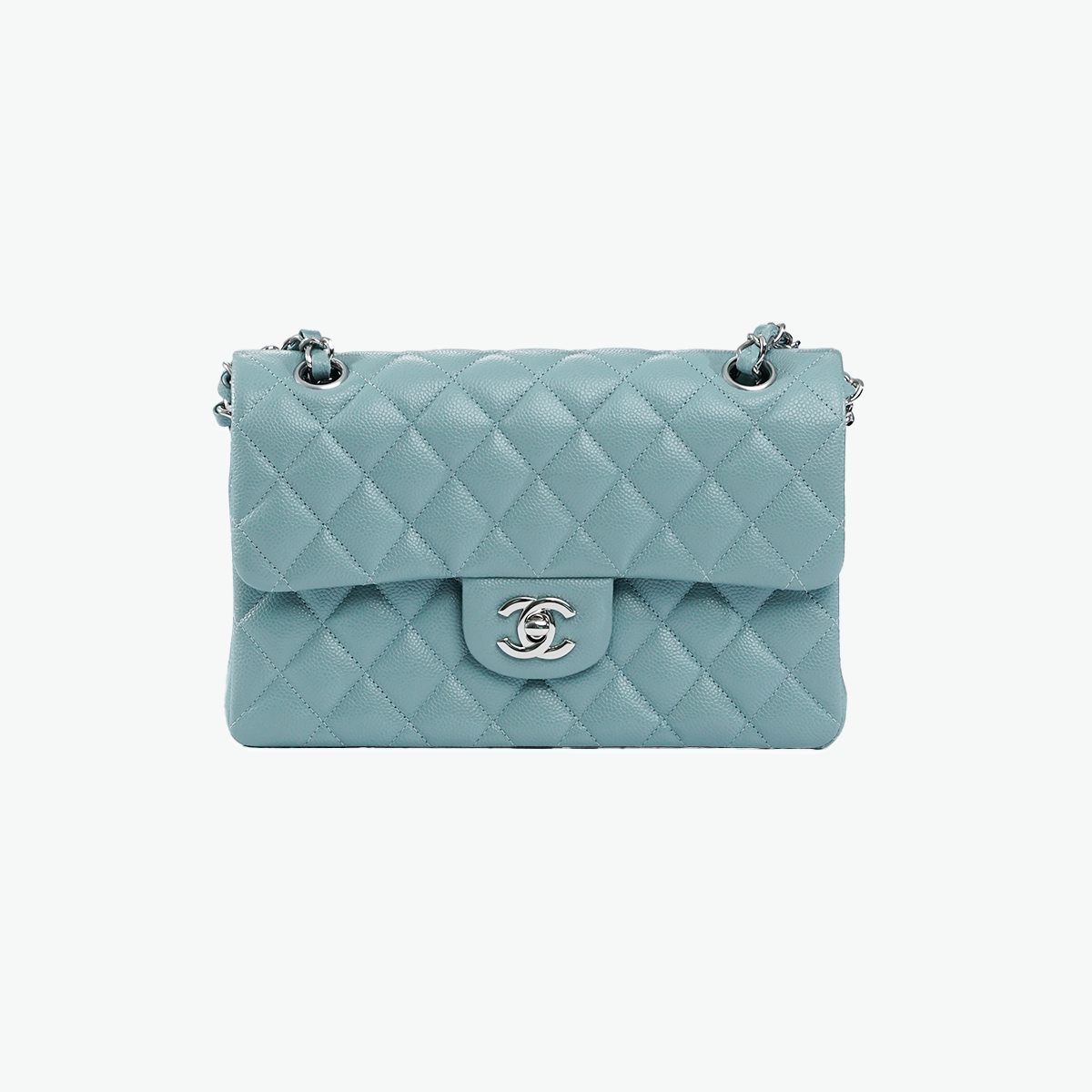 Small Double Flap Pale Blue