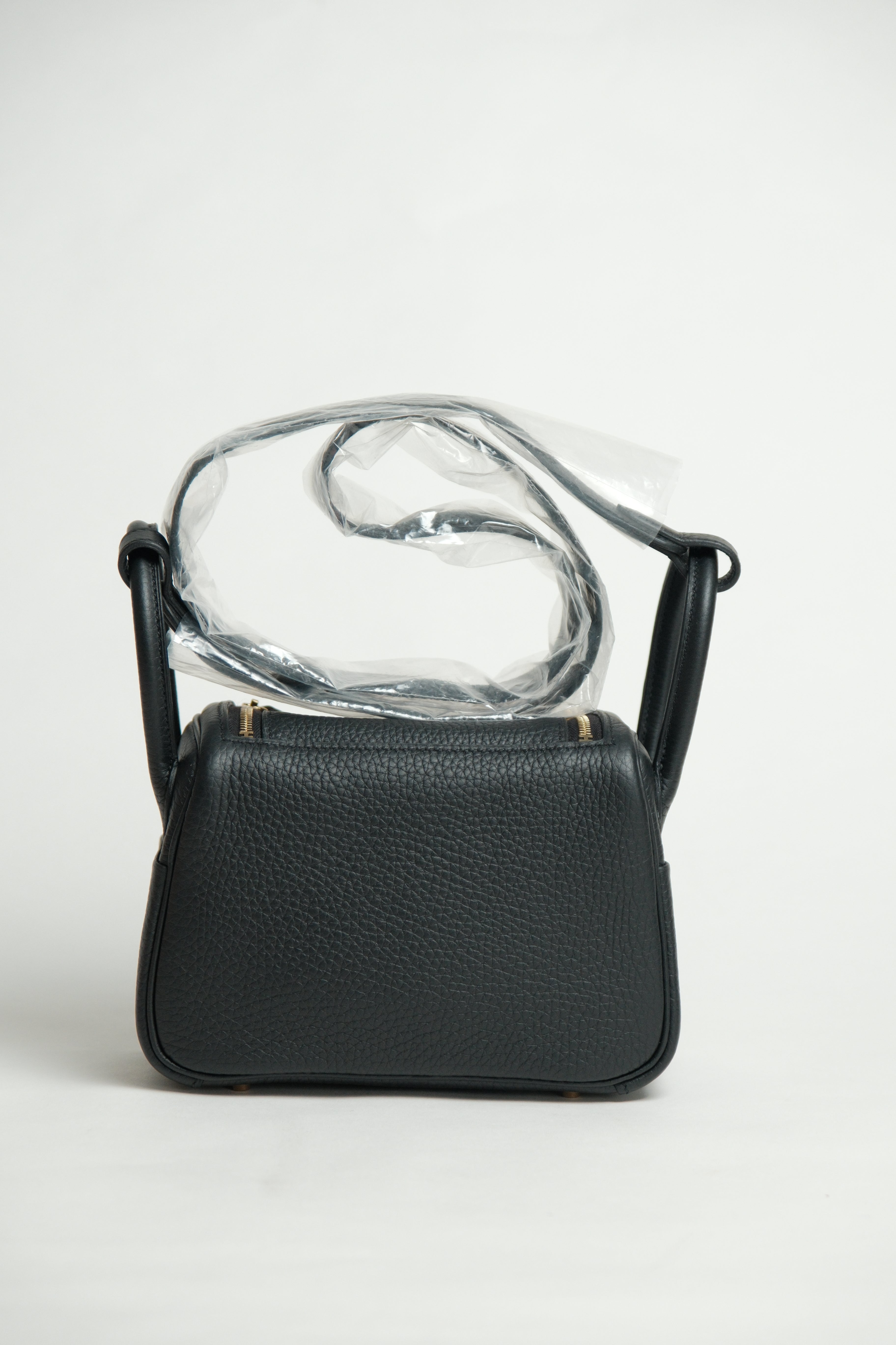 Brand New Mini Lindy Noir GHW Stamp K 2025