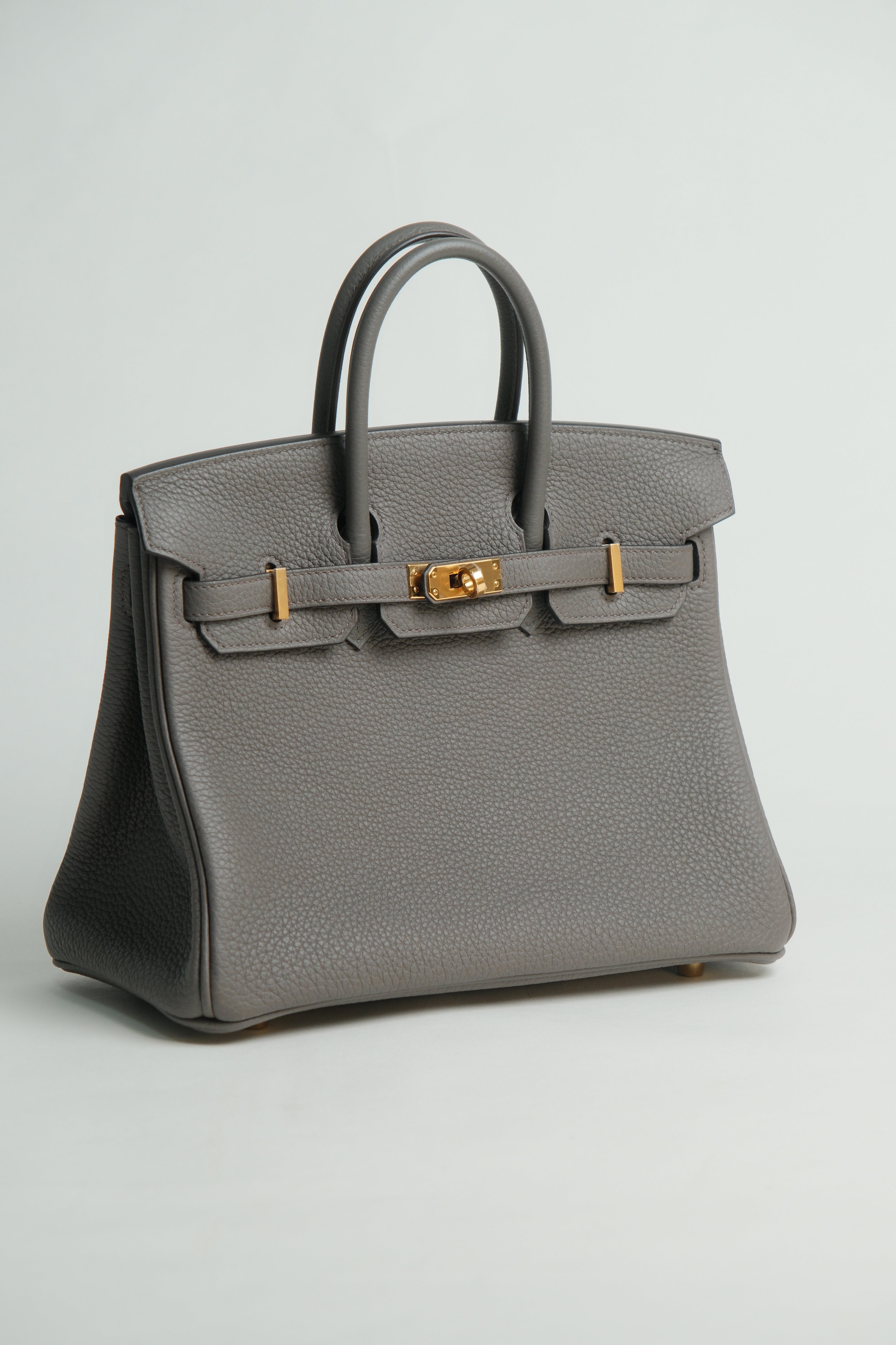 Birkin 25 Gris Etain GHW Stamp Z