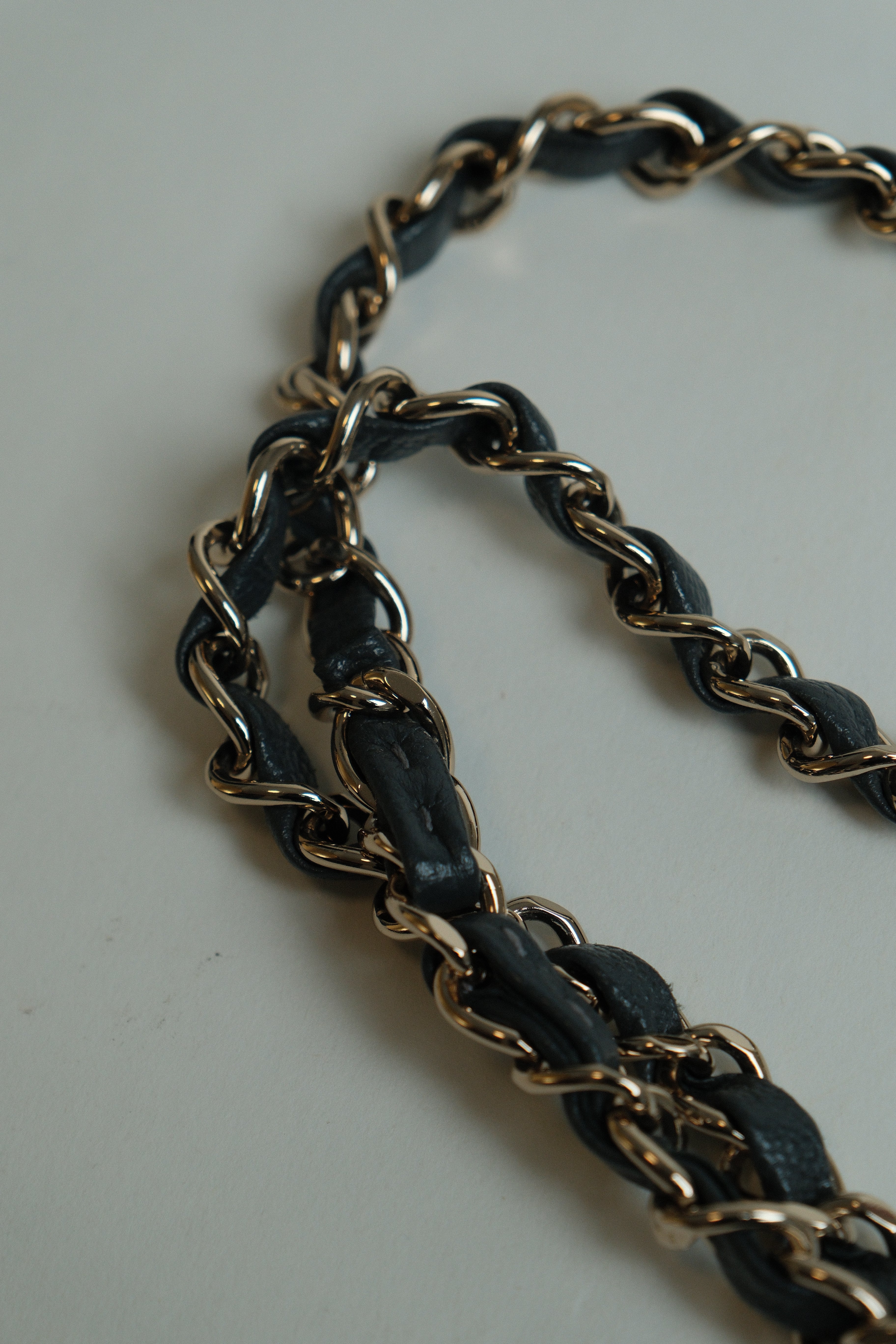 Medium Classic Double Flap Black Microchipped - DARK GREY