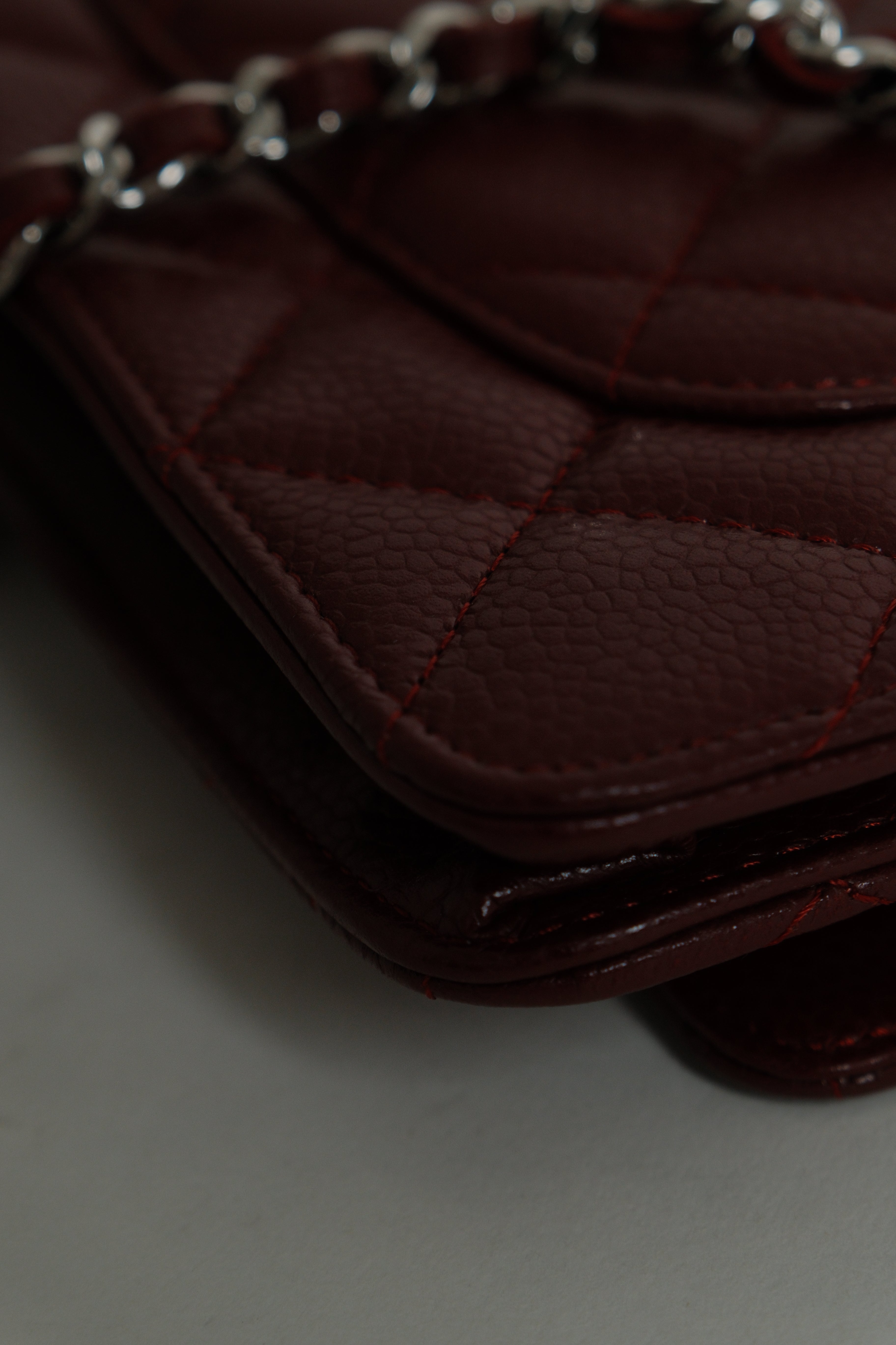 Wallet on Chain Burgundy SHW