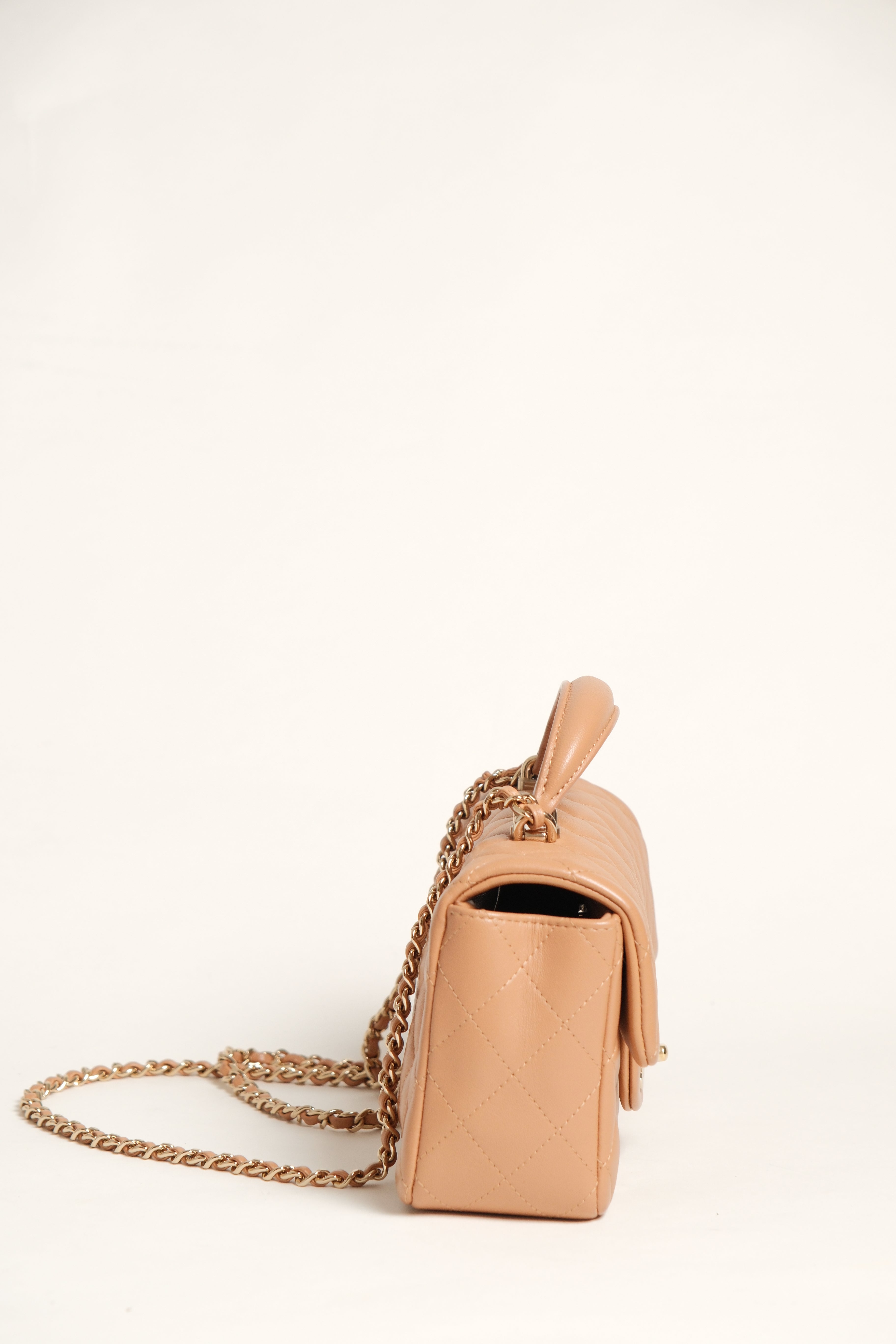 Chanel Top Handle Mini Rectangular Flap Microchipped