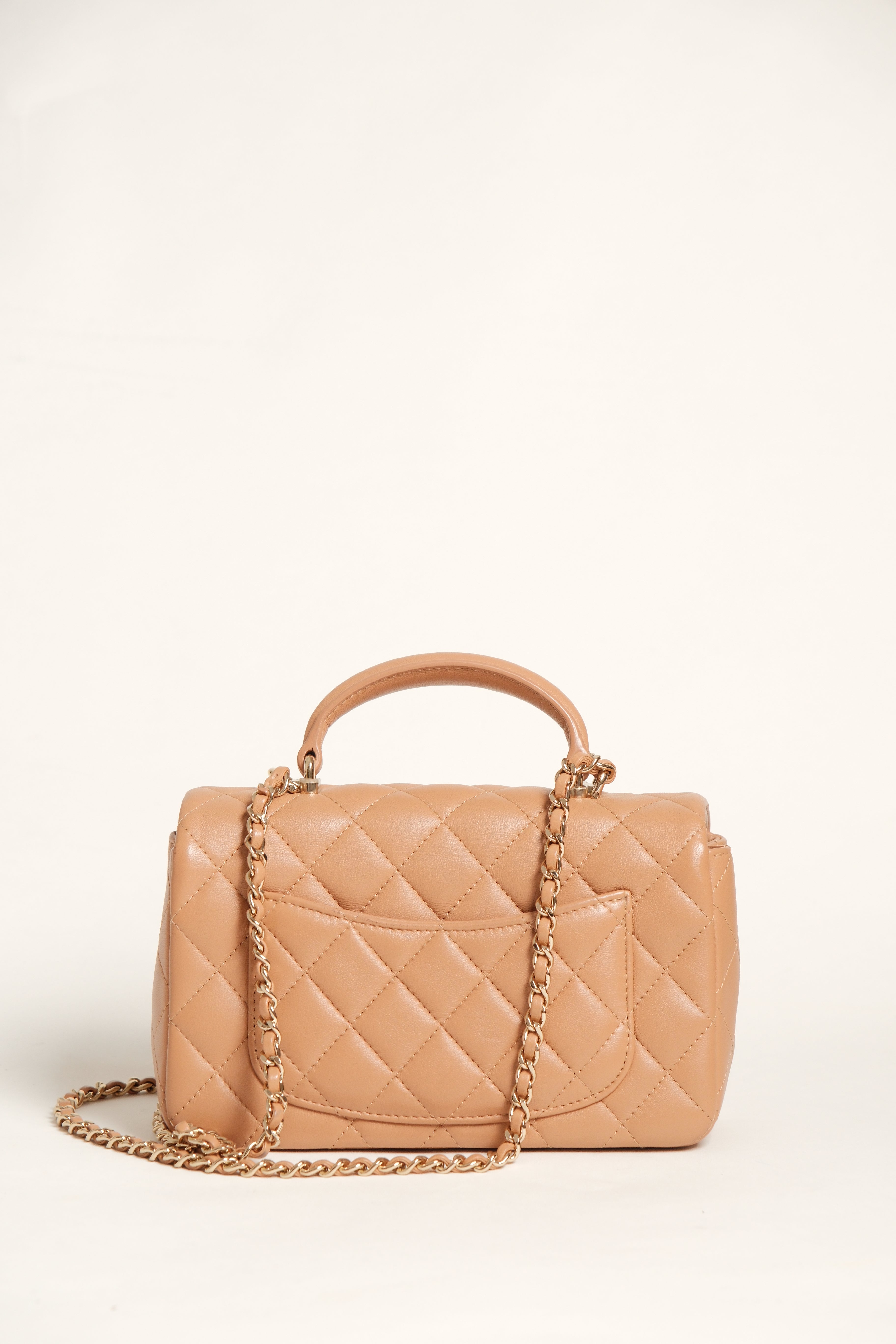 Chanel Top Handle Mini Rectangular Flap Microchipped