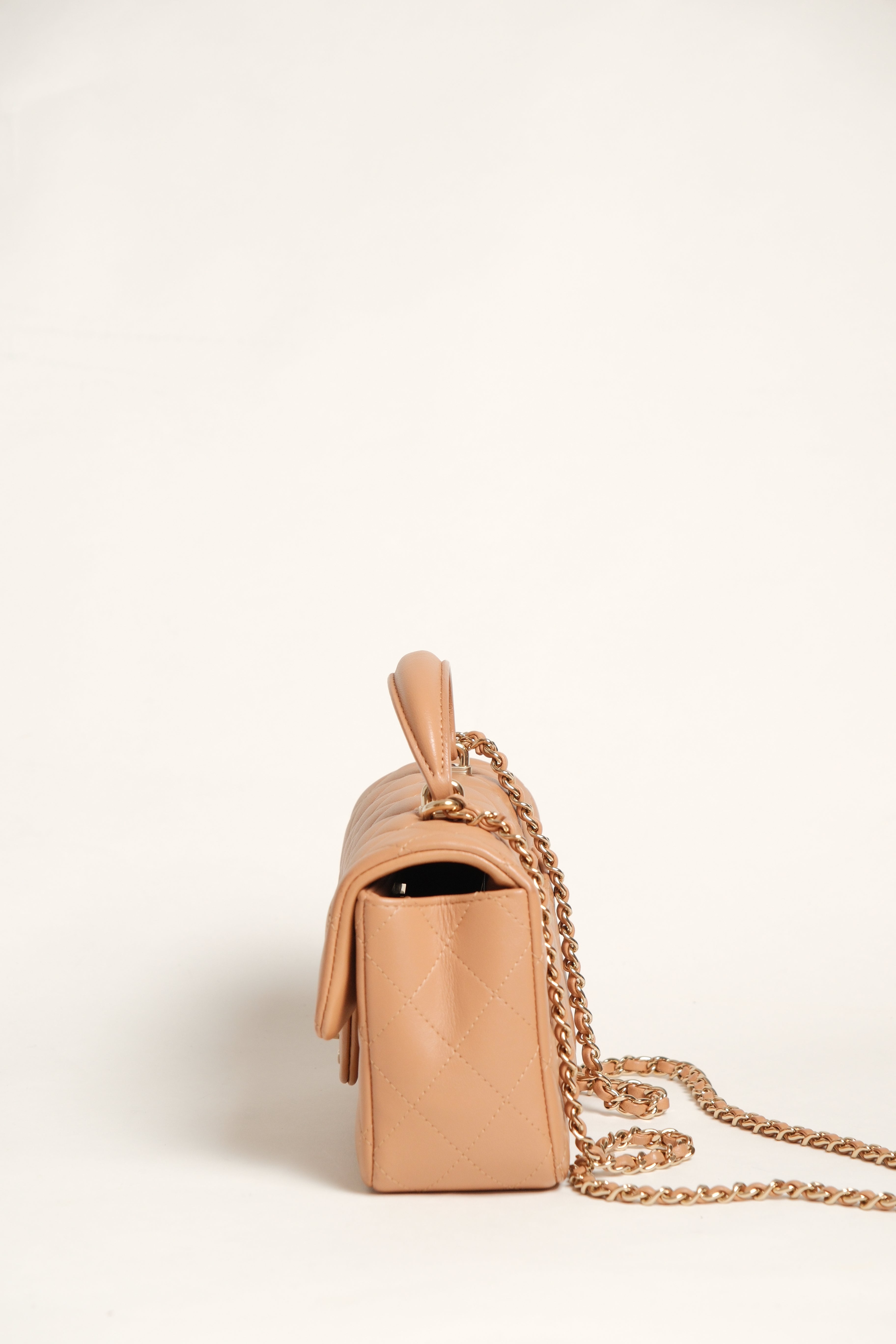 Chanel Top Handle Mini Rectangular Flap Microchipped
