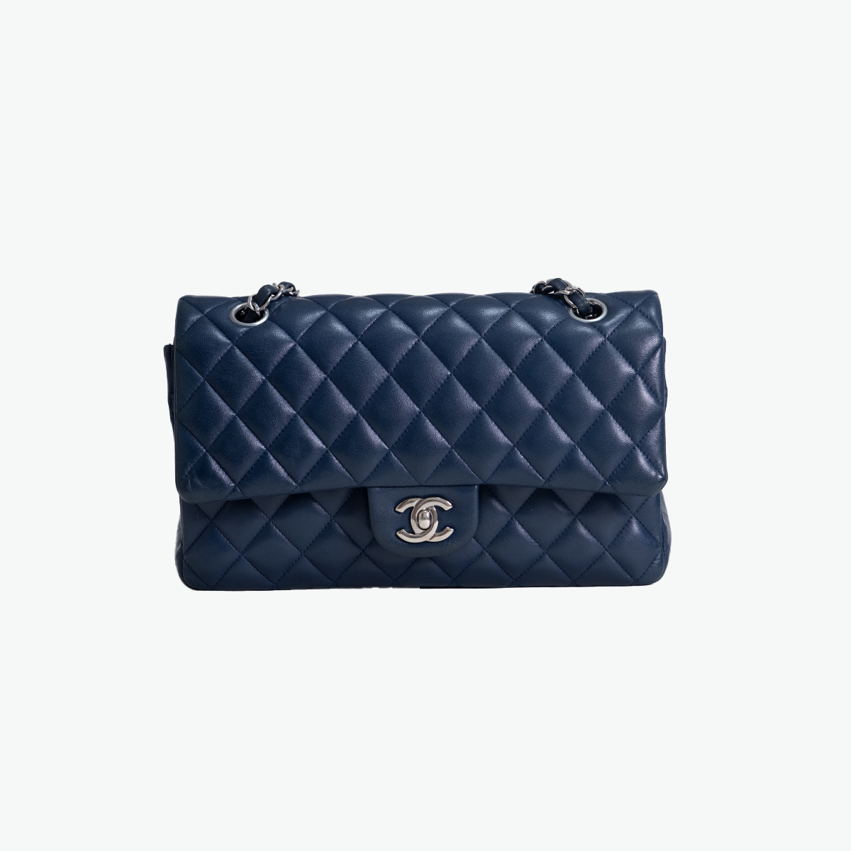 Classic Double Flap Medium Navy