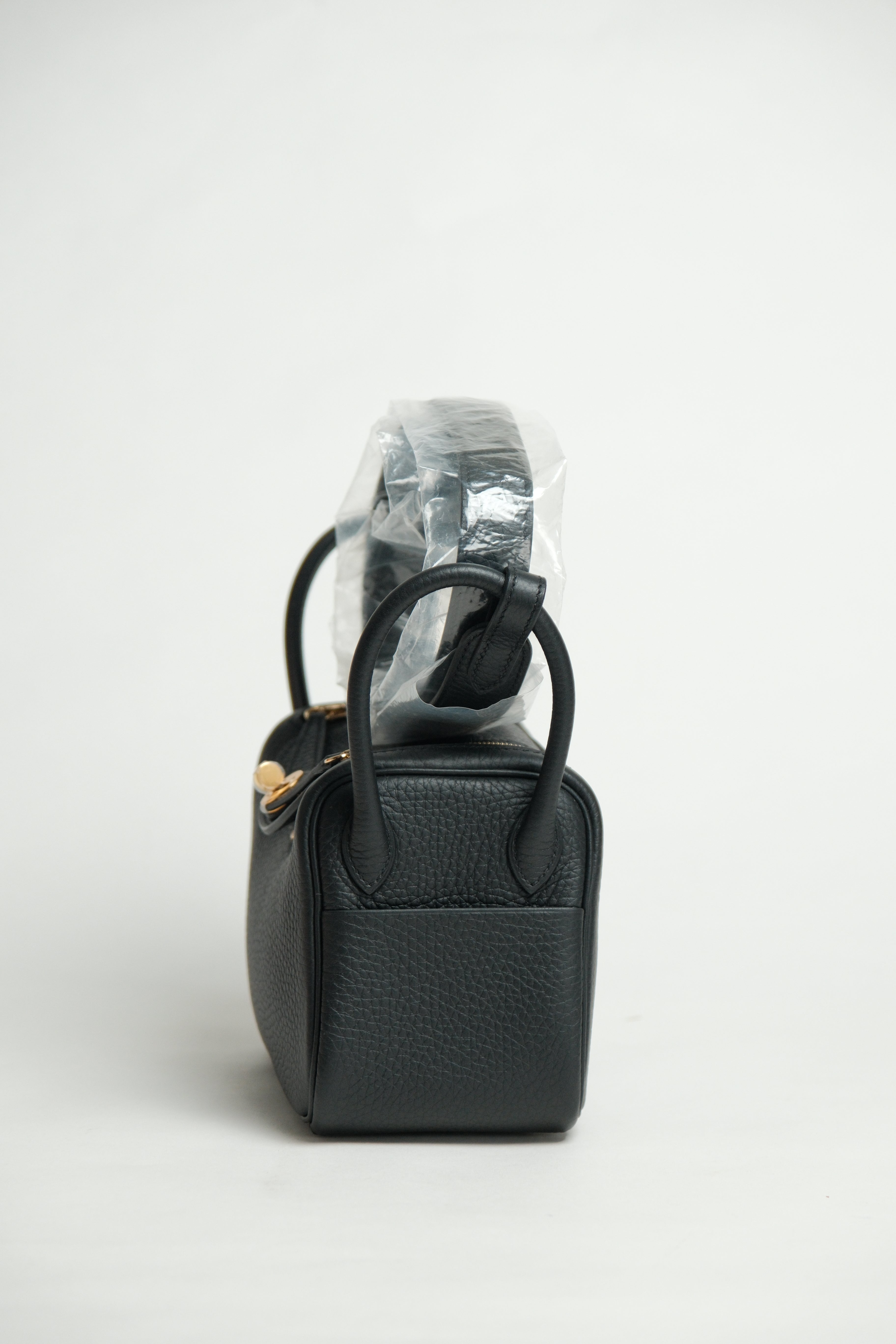 Brand New Mini Lindy Noir GHW Stamp K 2025