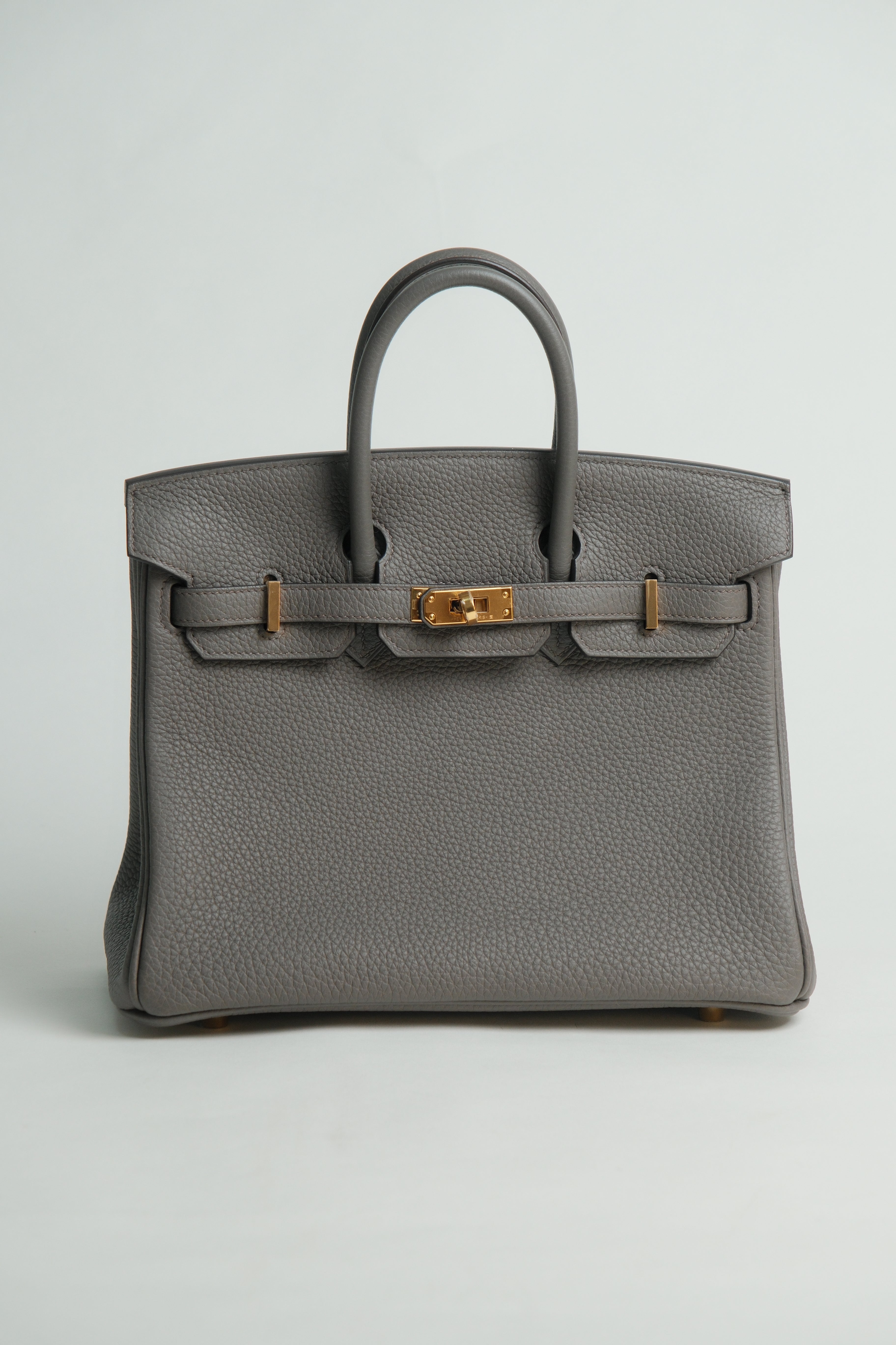 Birkin 25 Gris Etain GHW Stamp Z