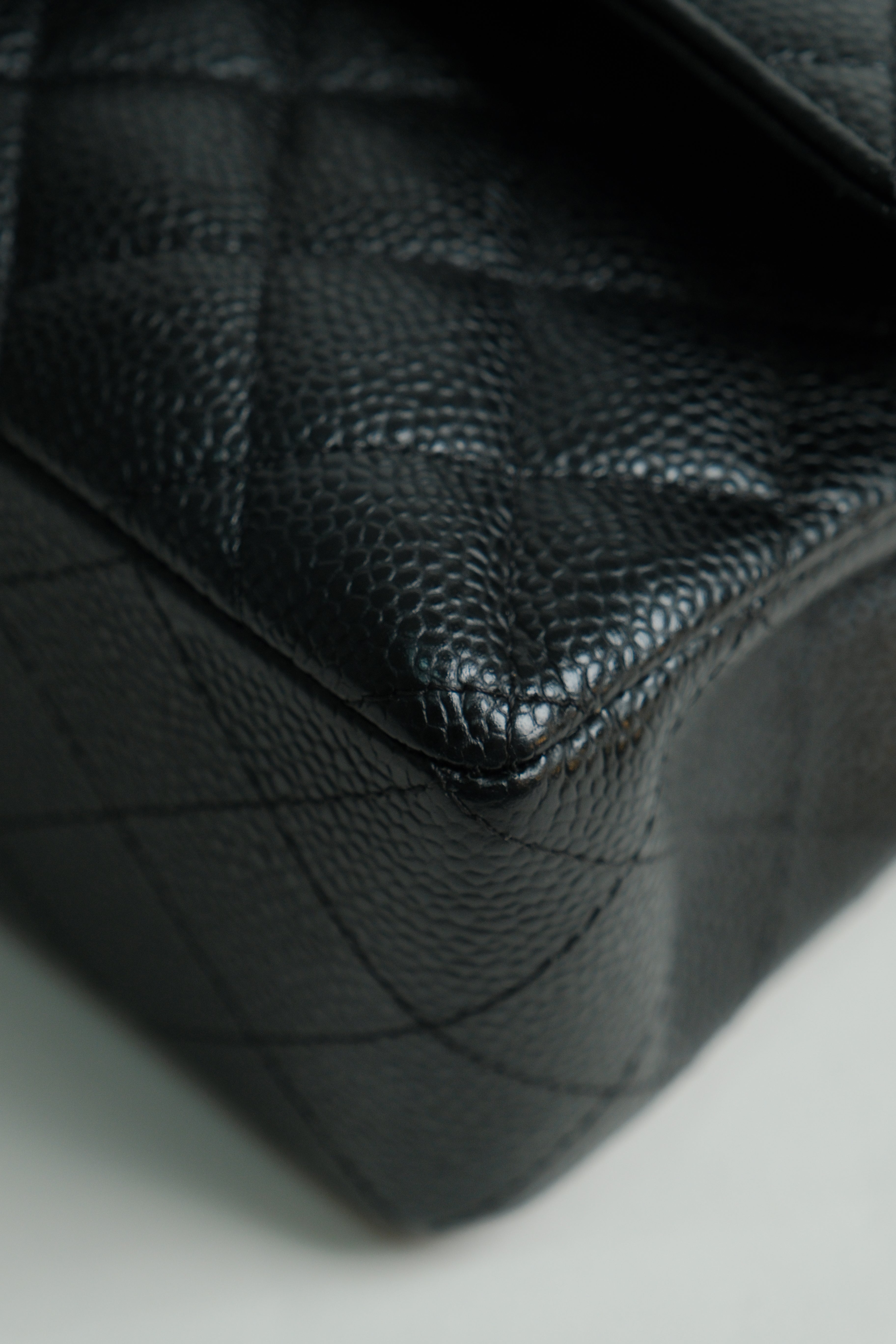 Small Classic Double Flap Black Microchipped