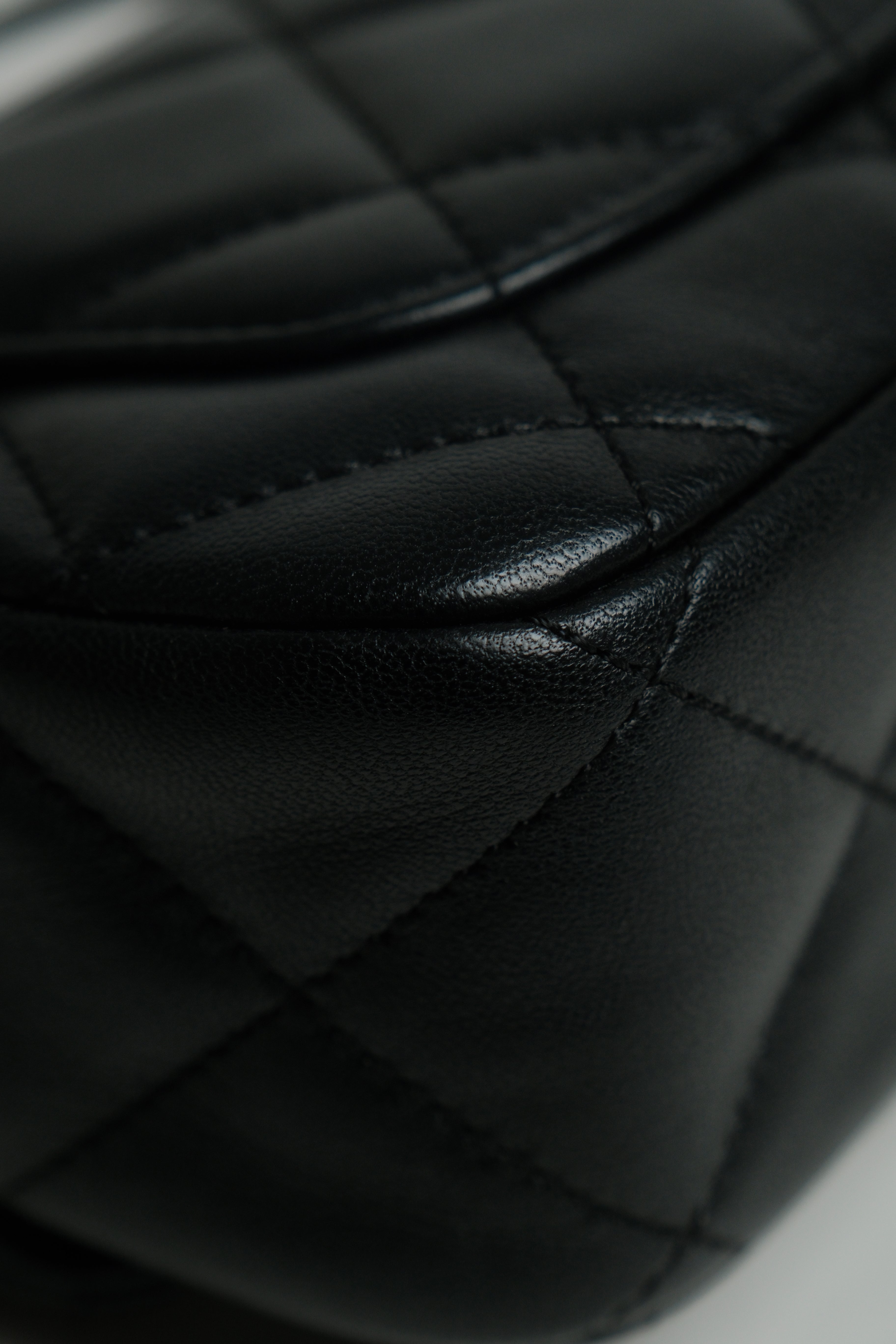 Black Swarovski Top Handle Flap