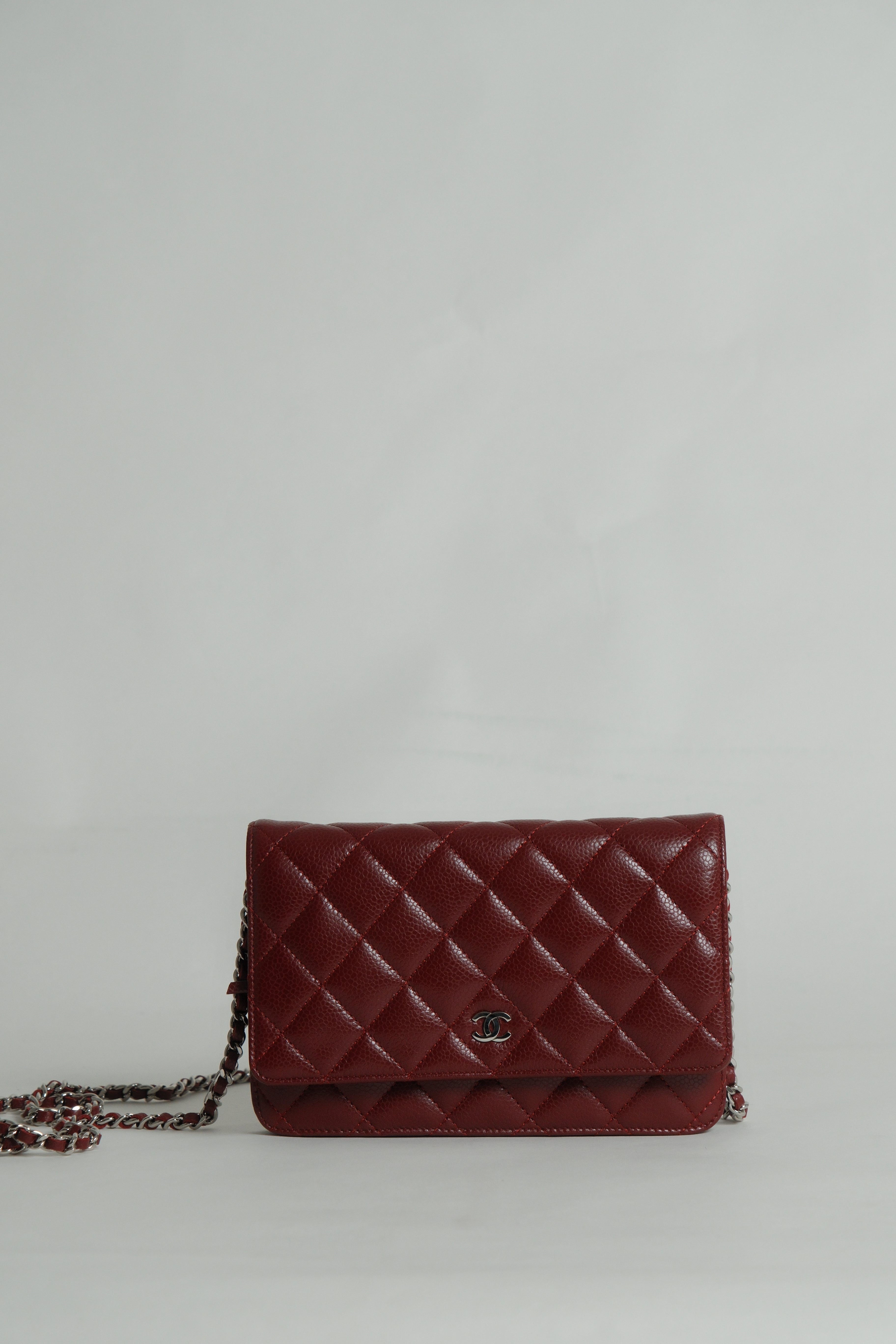 Wallet on Chain Burgundy SHW
