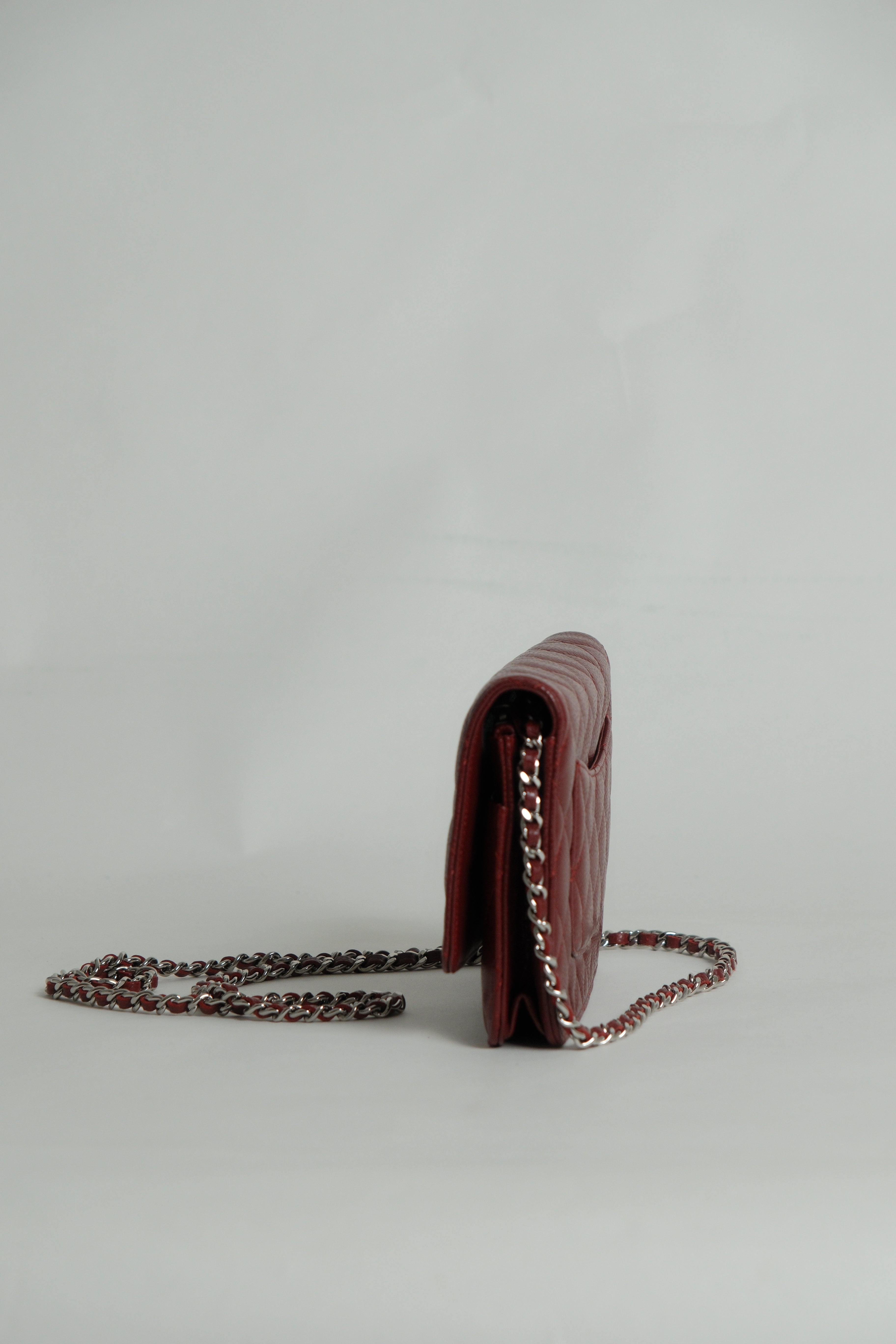 Wallet on Chain Burgundy SHW