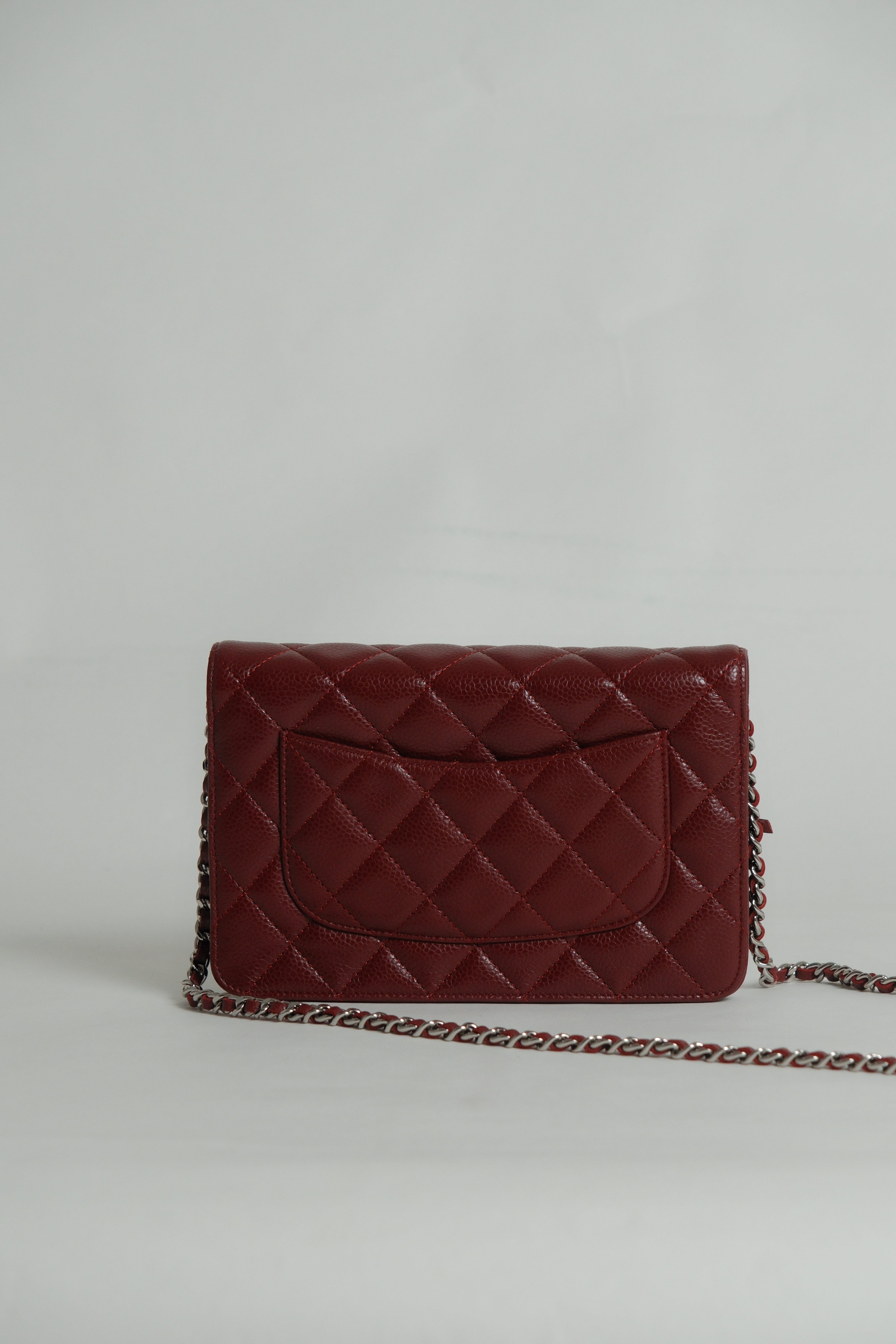 Wallet on Chain Burgundy SHW