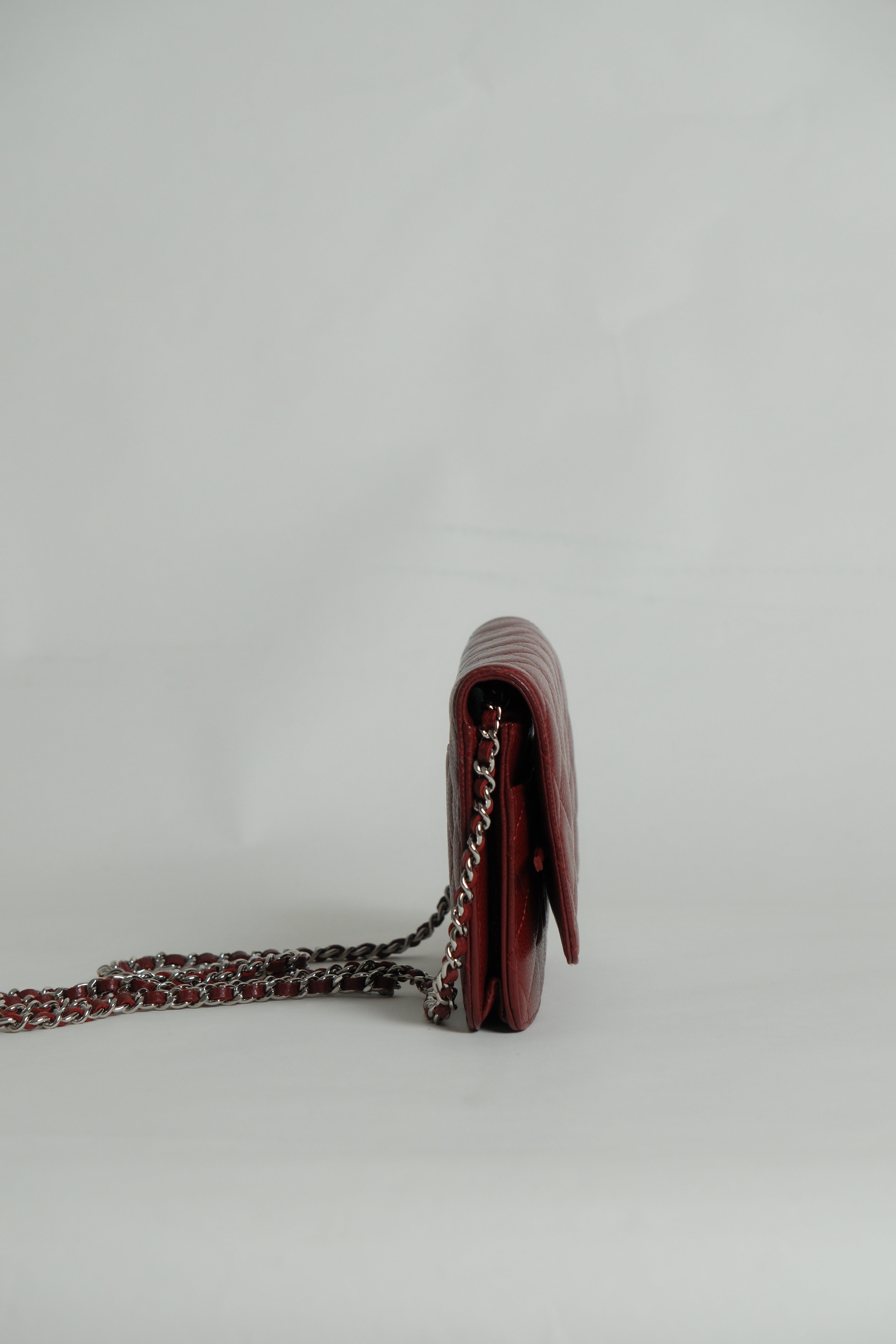 Wallet on Chain Burgundy SHW